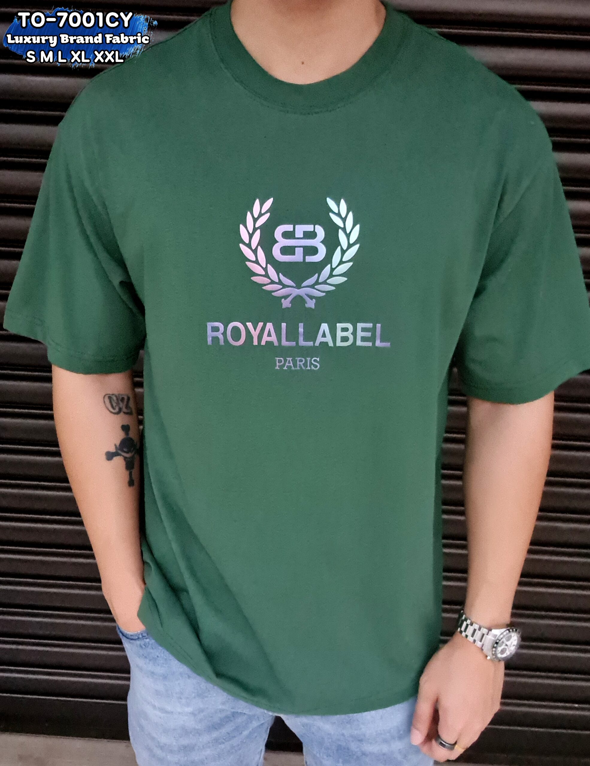 时尚潮品- Unisex 100% cotton 玛丽欧 系列 TO-7001CY 宝石绿 Green - Image 3